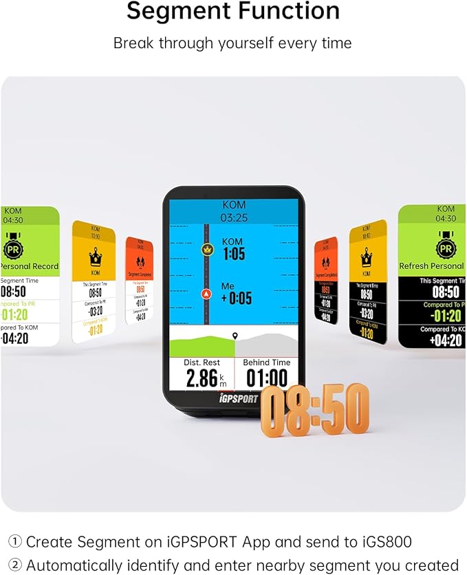 iGPSPORT iGS800 Bike Computer Touchscreen, 3.5'' Offline MAP Navigation WiFi Bluetooth ANT+ Smart GPS Cycling Computer 32GB IPX7 Waterproof