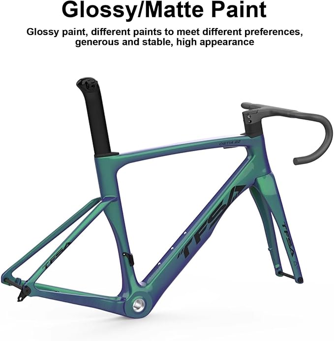 49/52/54/56cm Carbon Road Bike Frameset BSA BB68 Quick Release Frame Carbon Fiber Tapered Fork Disc Brake Frame Lightweight Thru Axle 12x100mm/12x142mm Internal Routing(Grey,52cm)