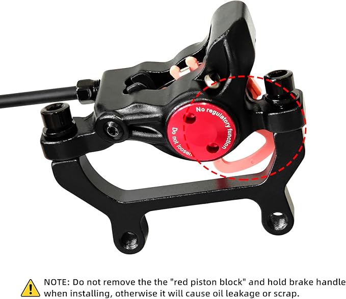 Z00M HB875E Ebike Hydraulic Disc Brake Set, Electric Power-Off Hydraulic Brake Set with 180mm Rotors, Pre-Bled with Mineral Oil Brakes Kit for eBike, Mountain Bike, Road Bike
