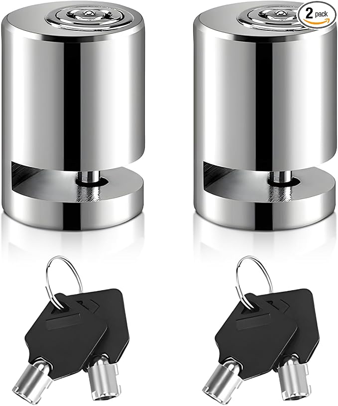 2PCS Motorcycle Disc Brake Lock, Anti Theft Motorbike Safety Brake Disk Lock with Two Keys, Mini Alloy Steel Security Wheel Disc Lock for Electromobile Road Cycle Mountain Bike (2PCS)