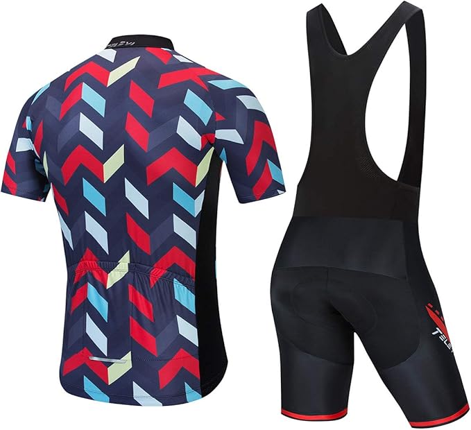 Men's Cycling Jersey Set, Summer Mountain Bike Clothing Short Sleeved Riding Jerseys