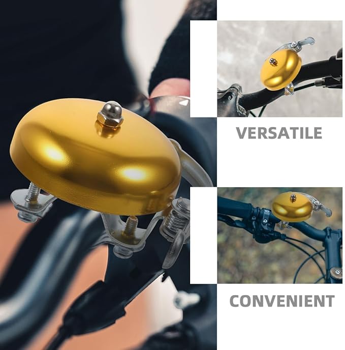 SUPVOX 2pcs Vintage Bike Bell for Adults, Aluminum Alloy Mountain Bicycle Bell with Loud Sound, Cycling Safety Accessory for Road, Scooter, and Outdoor Riding