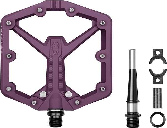 Crankbrothers Stamp Flat MTB Pedals - Size-Specific, Lightweight, Versatile, Durable Bike Pedals