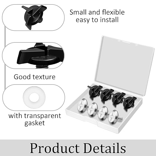 16Pcs Motorcycle Helmet Visor Screws Kit, Universal Dirt Bike Helmet Fasteners, Plastic & Alloy Motorcycle Mask Visor Clips with Washers, Replacement Screw for Football Hockey Helmet Accessories