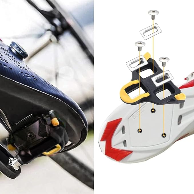 WOWSPORT SPD-SL Road Bike Pedals - Lightweight Clipless Pedals with 3-Bolt Cleats, Sealed Bearings & Nylon Composite | Shimano SPD SL Compatible