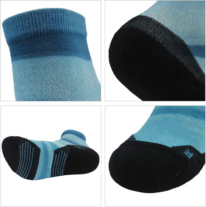 HUSO Unisex Digital Printed Athletic Quarter Running Socks 2,3,4,6,11 Pairs