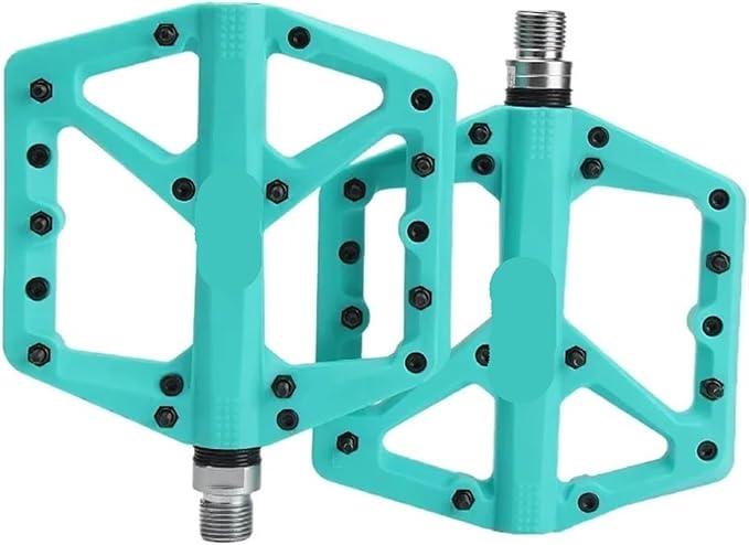 Mountain Bike Pedals Bicycle Pedals MTB Nylon Platform Footrest Flat Mountain Bike Paddle Grip Pedalen Bearings Footboards Cycling Foot Hold Pedals