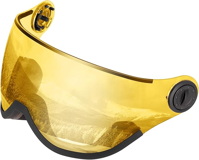 OutdoorMaster Replacement Visor for 2-in-1 Ski Helmets - Anti-Fog, UV Protection Lens - VLT 78% Polarized Yellow Lens