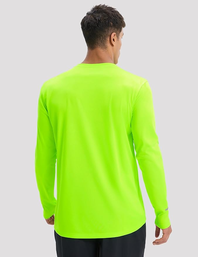 baleaf Men's Mountain Bike Shirts Long Sleeve Loose-fit Cycling Jersey Zipper Pocket UPF 50+ Workout Hiking Athletic Running