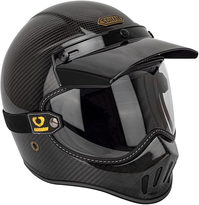 Retro Motorcycle Helmet Shield Bubble Visor, PC Goggles Lens Replacement For Off-Road Cruiser Motorcycle Helmet Bell Moto-3