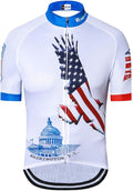 JPOJPO USA Cycling Jersey Men Road Bike Shirt Summer Biking Tops Short Sleeve Bicycle Clothes Cycle Wear Breathable