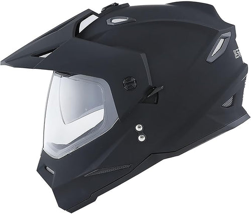1Storm Youth Kids Dual Sport Dual Visor Motorcycle Motocross Off Road Full Face Helmet Matt Black