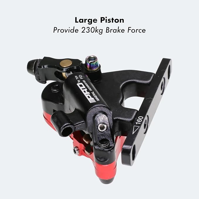 DJC Hydraulic Brake Caliper for Road Bike Gravel 2 Pistons Cable actuated Flat Mount with Brake disc IIIPRO