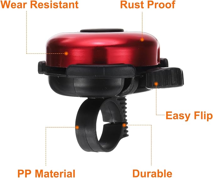 HARFINGTON Bike Bell Aluminum Classic Bicycle Bell with Loud Crisp Clear Sound Bike Ring Bell Bike Accessories for Adults Children Road Mountain Bike