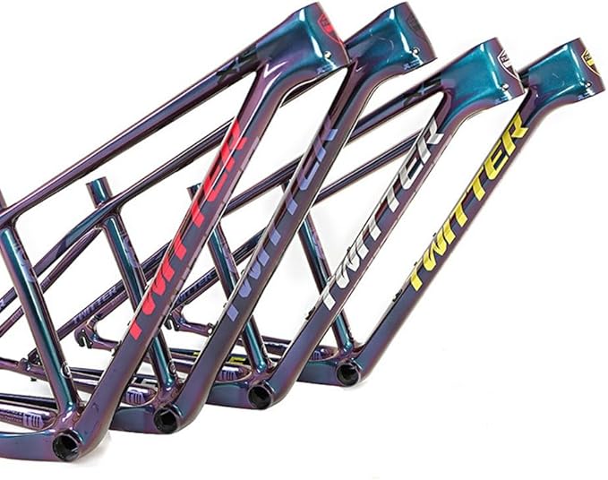 TUJISEK 27.5 29er Mountain Bikes Frame Carbon Fiber 15''/17''/19'' Mountain Bikes Frame QR 5 * 135mm Disc Brake XC Frame Full Colour Change Internal Routing