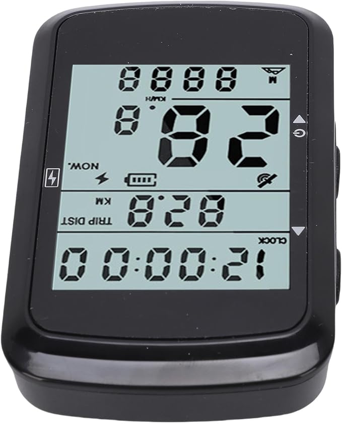 Focket GPS Bike Computer, 2.4in LCD Wireless Speedometer with Auto Satellite Time Calibration 1200mAh Battery Bike Odometer for Cycling Mountain Biking