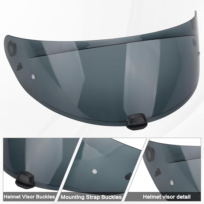 HJ-31 Shield Replacement Visor Fit for HJC i10 i70, Tinted Motorcycle Helmet Visor Motorcycle Helmet Accessories (Grizzly)