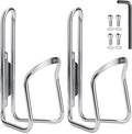 USHAKE Water Bottle Cages, Basic MTB Bike Bicycle Alloy Aluminum Lightweight Water Bottle Holder Cages Brackets(2 Pack- Drilled Holes Required)