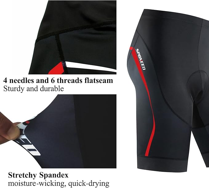 Men's Cycling Shorts Padded Biking Bottoms Team Bike Sportwear