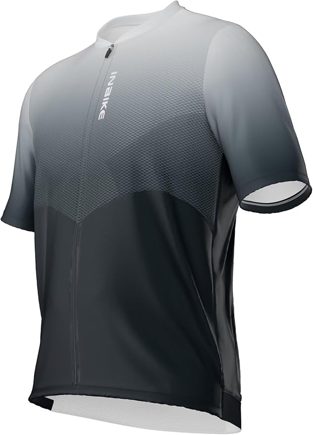 INBIKE Plus Size Cycling Jersey Men 3XL-5XL Bike Shirt for Big and Tall Short Long Sleeve Biking Clothing with Pockets