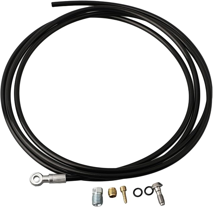 200Cm Hydraulic Disc Brake Hose Kit, Bicycle Brake Line System Fit For Banjo Fitting Replacement Set For Mountain Bike MTB Trail, Pressed Olive Connector