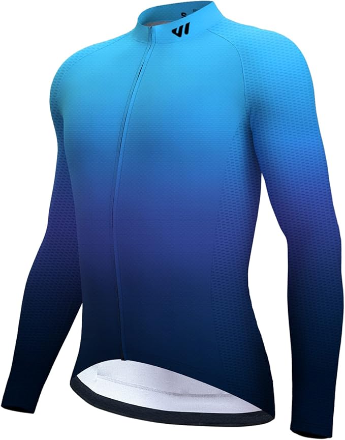 Lo.gas Cycling Jersey Men Short/Long Sleeve Bike Biking Shirts Full Zip with Pockets Road Bicycle Clothes