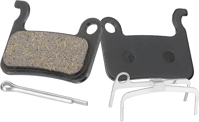 HARFINGTON Disc Brake Pad 1.28" x 1.06" Semi-Metallic Resin Bike Brake Pads with Spring and Pin for BB7 M355 M446 M640 Mountain Road Bikes, Black