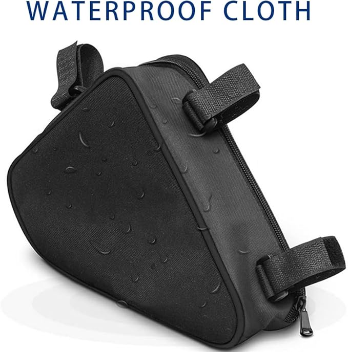 Bike Triangle Bike Bag - Black - Bicycle Accessories for Adult Bikes，Water Bottle Pocket， Waterproof