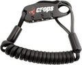 CROPS Q-BIRO MINI Compact Bike Lock Cable, 3 ft, Black Anti-Theft 3-Digit Resettable Combination Lock with a Shape-Memory Coiled Cable and BIROTATION Technology; Great Option for Road Cyclists