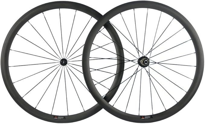 SunRise Bike 1 Pair of Road Bike Carbon 700C Clincher Wheelset Super Light Bicycle Wheels 38mm Depth (fit for Shiman0 Cassette)