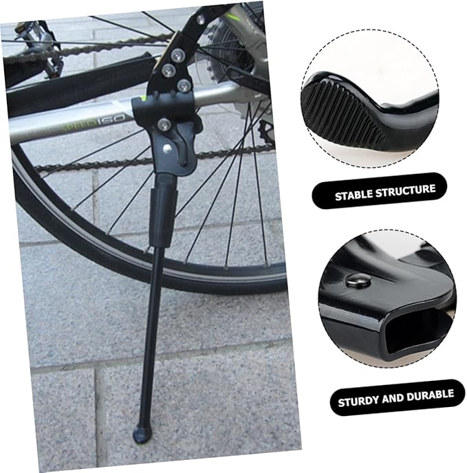 Professional Mountain Bike Kickstand Adjustable Aluminum Alloy Bike Stand for Parking Compatible with Mountain Road Bikes Easy to Install