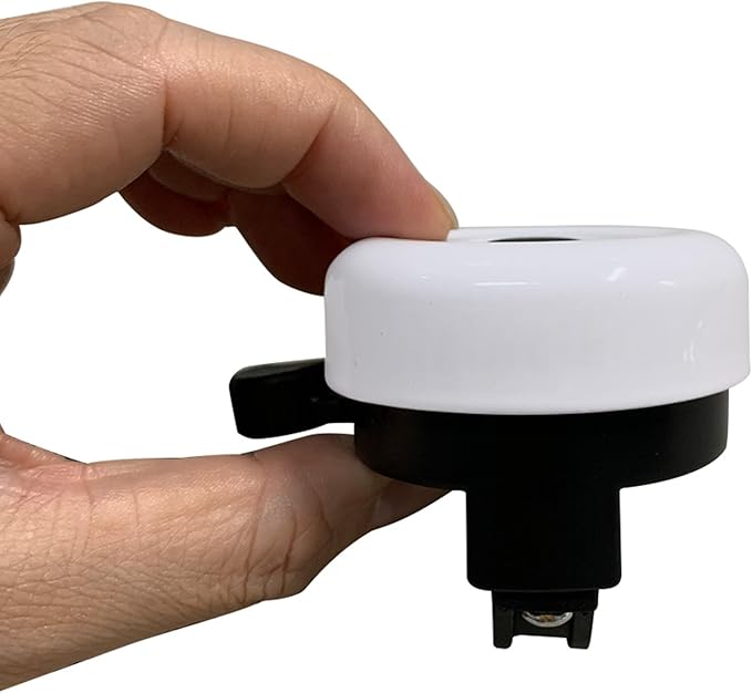 Bike Bell Classic Bicycle Bell with Loud Clear Sound, White and Black, for Adults and Kids, Easy Mount Design