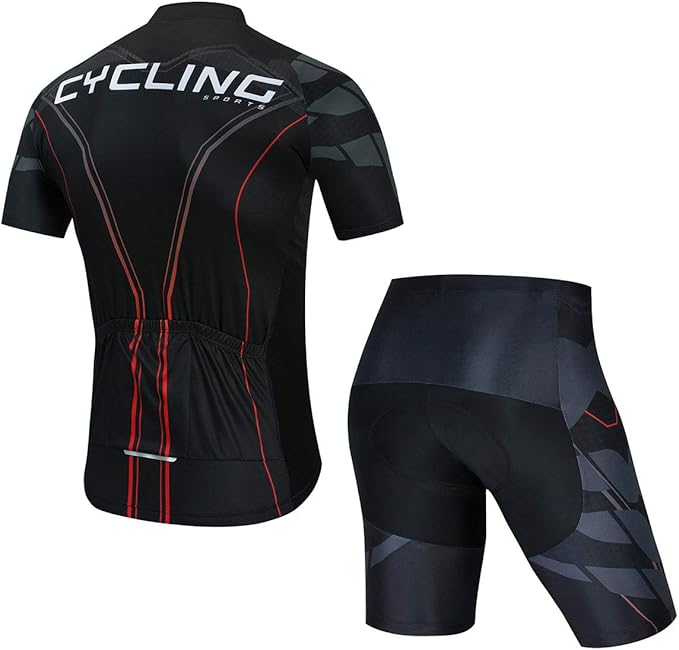 Men's Cycling Jersey Set, Summer Mountain Bike Clothing Short Sleeved Riding Jerseys