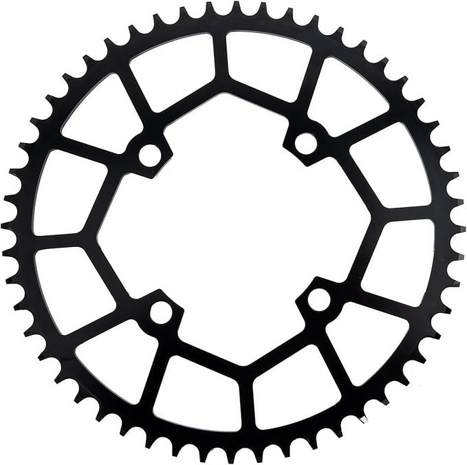 YBEKI Pro-Grade 104BCD Chainring (30-52T) CNC 7075-T6 Aluminum Narrow-Wide MTB/Road Round Oval Bike Chainwheel | Shimano/SRAM 8-11 Speed Compatible | 573MPa Strength(Black/Red/Blue)
