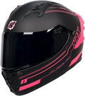 HAX Obsidian Pro Full Face Dual Visor Adult Motorcycle Helmet for Motorbike Street Bike with Pinlock Ready DOT Approved Matte Pink S
