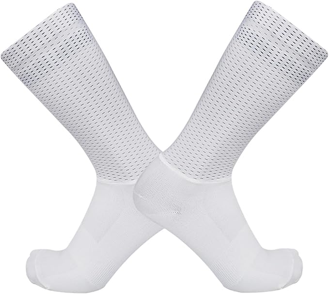 Aero Socks Cycling Men Women Mesh Fabric Breathable Sweat-Absorbing Silicone Non-Slip Cycling Aero Socks one size