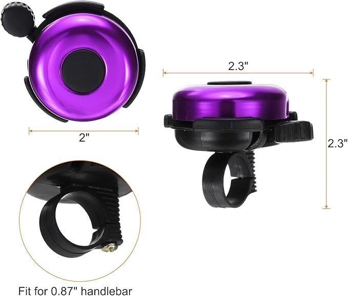 HARFINGTON Bike Bell Aluminum Classic Bicycle Bell with Loud Crisp Clear Sound Bike Ring Bell Bike Accessories for Adults Children Road Mountain Bike