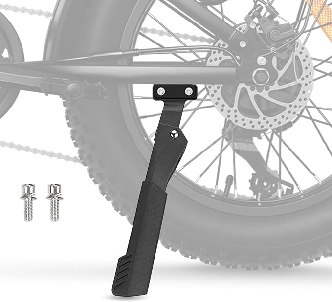 Bike Kickstand Heavy Duty Rear Mount Kick Stand for 40mm 20-26 Inch Aluminum Kickstand for Adult Kids Bike Mountain Bike Ebike Mini Bike Electric Dirt Bike MTB Carbon Fiber Style