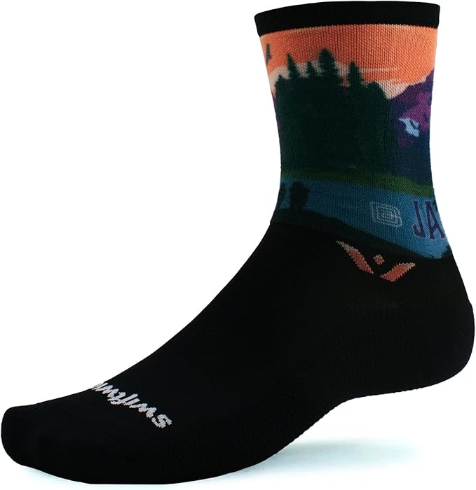 Swiftwick VISION IMPRESSION Crew, National Parks/States Edition, Running, Hiking and Cycling Socks