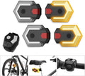 GOLDFOX Bike Turn Signals Front and Rear, USB Rechargeable Bike Tail Light with Bicycle Horn, Wireless Waterproof Bike Rear Light for for Road Cycling Safety