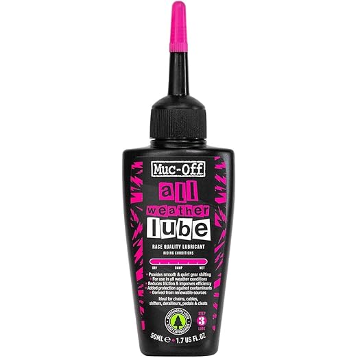Muc-Off All-Weather Chain Lube, 4 fl oz - Bike Lube Refill, Bike Chain Oil, Chain Wax for All Weather Conditions - Biodegradable Bike Lubricant and Bicycle Chain Oil