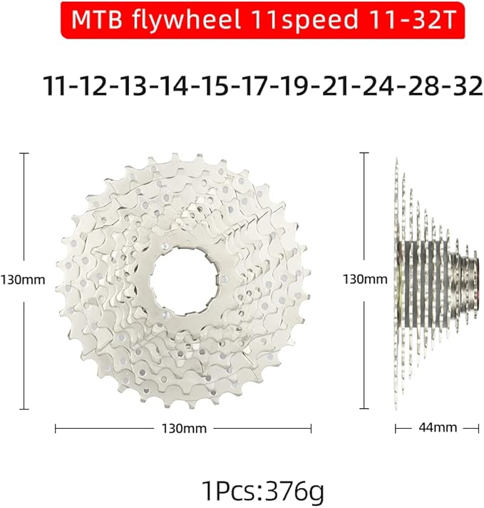 CYSKY 8/9/10/11/12-Speed Cassette 11-25T/28T/32T/34T/36T/40T/42T/46T/50T/52T Bike Sprocket Freewheel Compatible with Shimano, Sram HG Hub, Fit for Mountain Bike, Road Bike, MTB Cassette