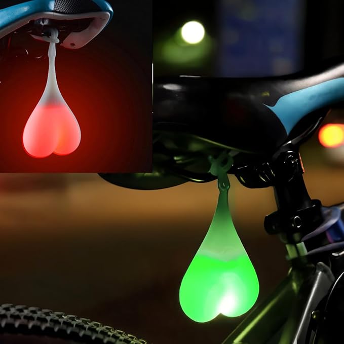 2PCS Rear Bike Tail Light Mini Strap-On LED Micro Bicycle Lights,180 Degree Visibility - Safety on All Sides