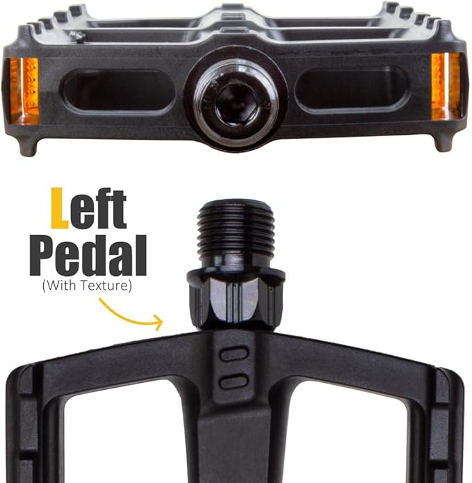 BV Bike Pedal - Universal Fit Bicycle Pedals 9/16" Compatible, Non-Slip & Durable Lightweight, Fits Most Adult Bikes & MTB Bicycles