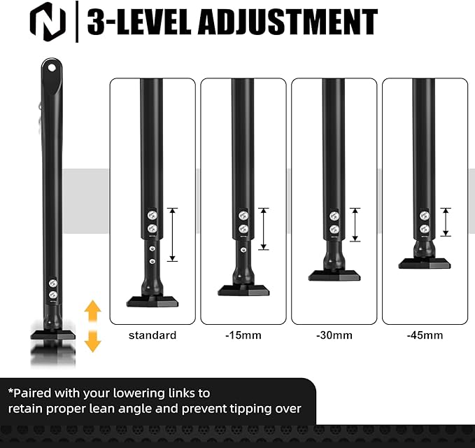 NICECNC Adjustable Dirt Bike Kickstand/Motorcycle Side Stand Aluminum Compatible with Sherco 125 250 300 450 500 SE-R/SEF-R 2012-2024, Black