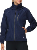 Nepest Womens Cycling Rain Jackets Lightweight Waterproof Biking Running Windbreaker UPF 50+ Reflective Packable Hooded