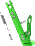 Universal CNC Aluminum Alloy High Quality Motorcycle Adjustable Kickstand Accessories Motor Scooter Modified Tripod Holder Kickstand Foot Side Support Stand Dit Pit Bike (Green)