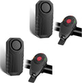 2PK Bike Alarm with Remote, 113dB Bike Alarm,Ebike Alarm with Remote for Motorcycle Moped Scooter IP65 Waterproof Adjustable Volume Sensitivity Universal Remote Strap for All Handlebar Sizes
