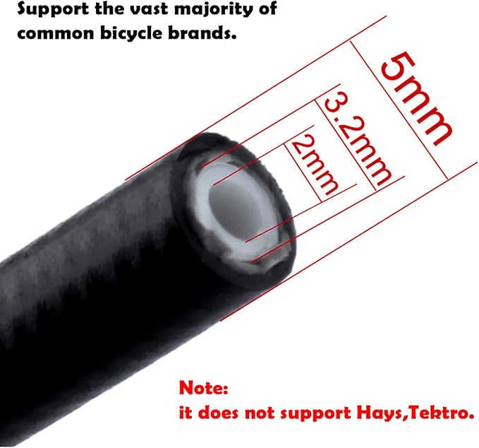 Farbetter 10000mm/ 32.8ft x 5.0mm Bike Brake Hydraulic Hose Bicycle Hydraulic Disc Brake Hose 10000PSI Universal