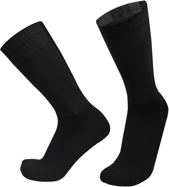 Aero Socks Cycling Men Women Mesh Fabric Breathable Sweat-Absorbing Silicone Non-Slip Cycling Aero Socks one size